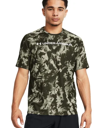 Tricou lejer pentru antrenament Tech™ ABC Camo, Verde/Negru
