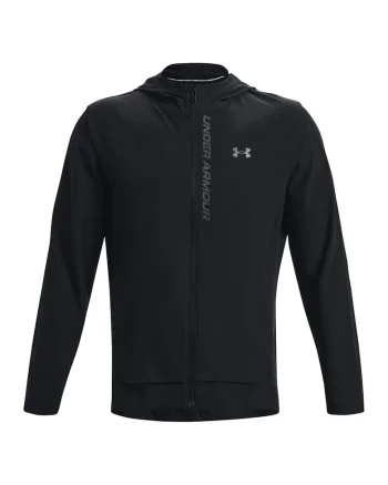 Jacheta slim fit pentru alergare OutRun The Storm, Negru