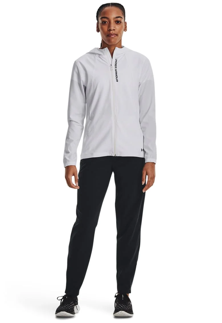 Pantaloni cu talie inalta pentru alergare Outrun The Storm, Negru