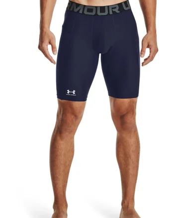 Colanti scurti cu banda logo pentru fitness HeatGear®, Bleumarin