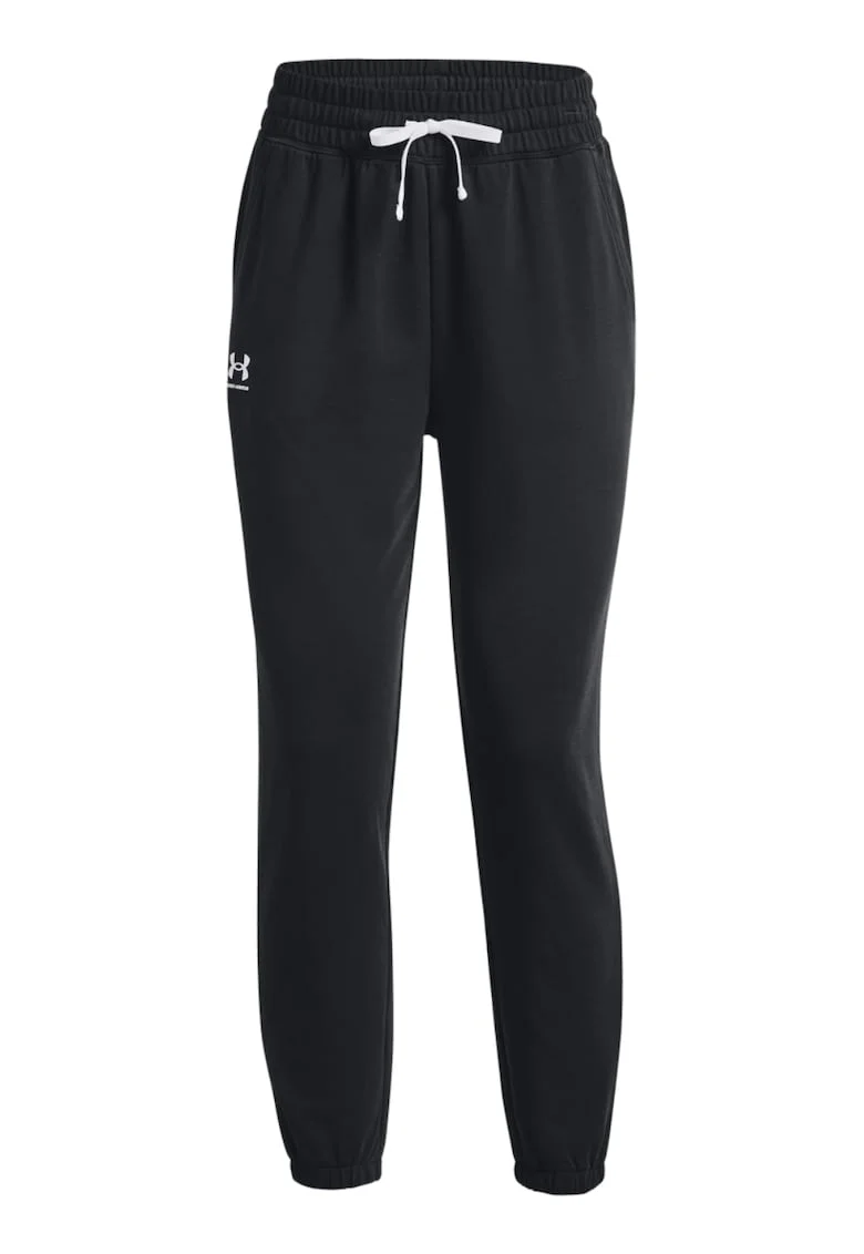 Pantaloni cu buzunare laterale pentru fitness Rival Terry, Negru