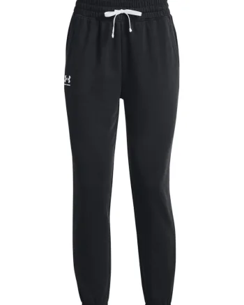 Pantaloni cu buzunare laterale pentru fitness Rival Terry, Negru