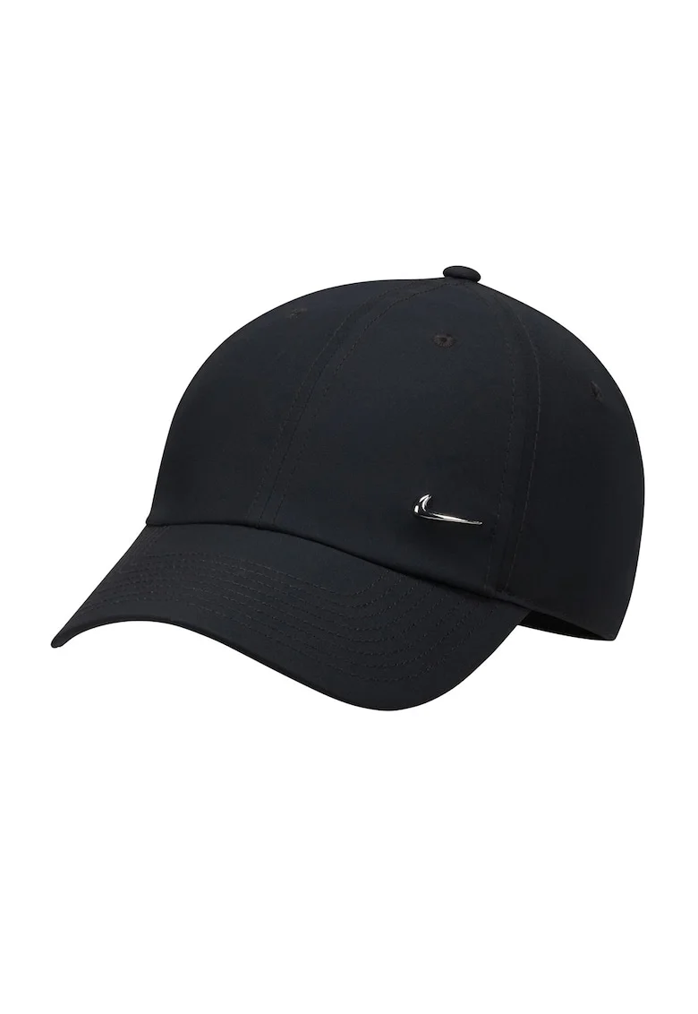Sapca unisex cu monograma metalica discreta, Negru stins