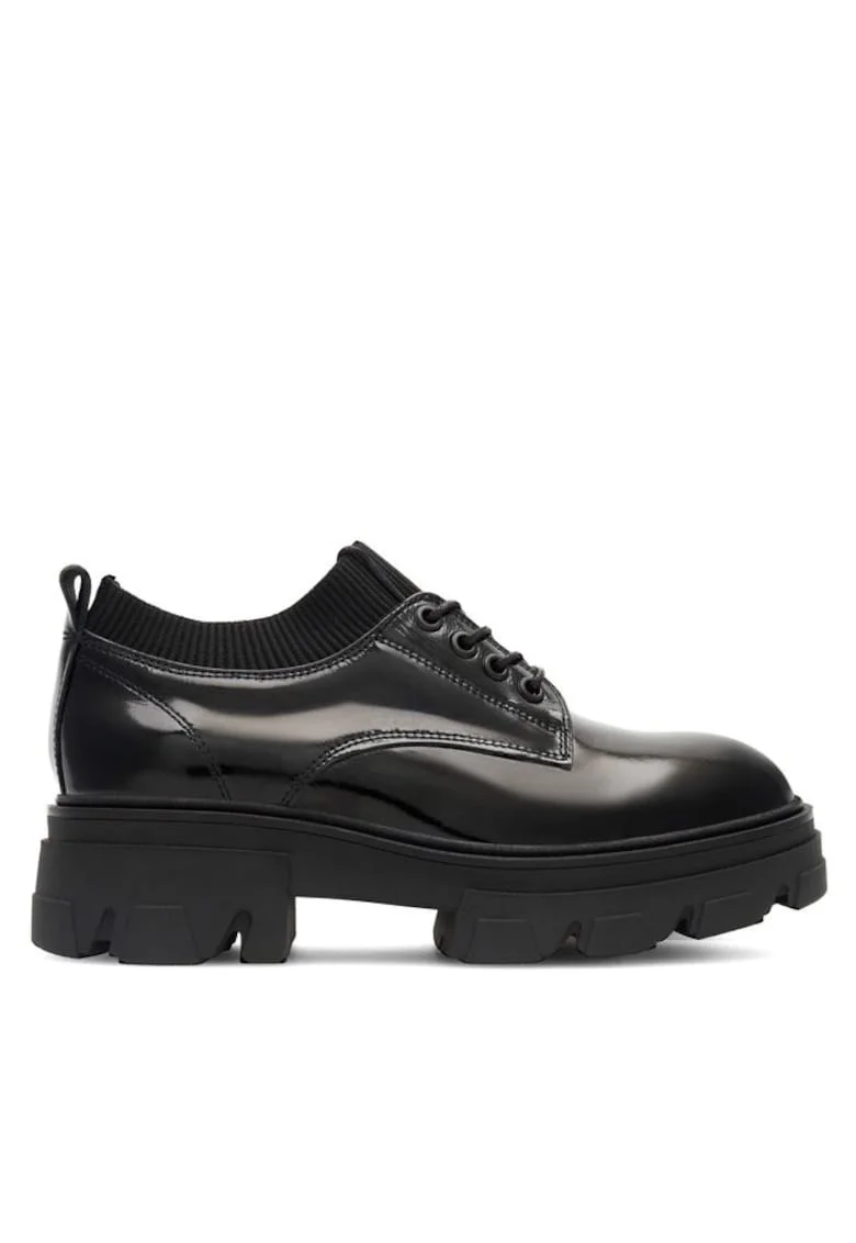 Pantofi sport  pentru dama, Negru, din Piele naturala, Negru