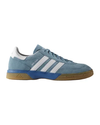 Pantofi din piele intoarsa pentru handbal Spezial, Alb/Albastru deschis