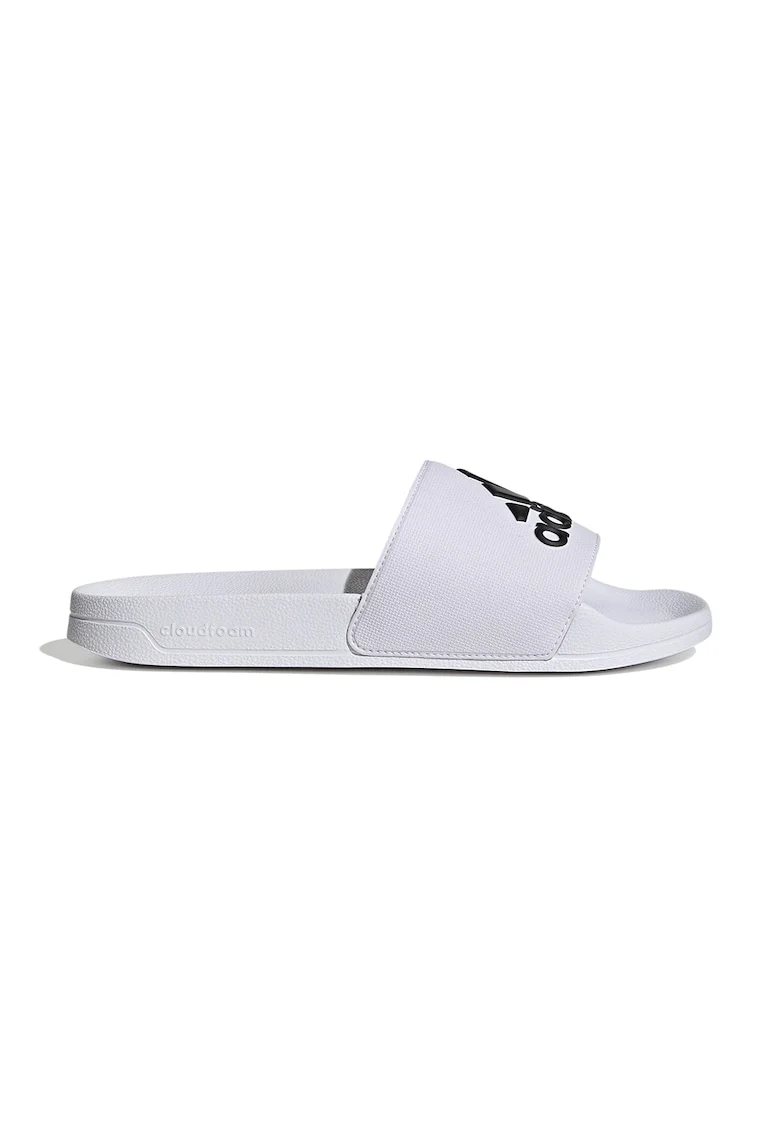 Papuci cu logo Adilette 2, Negru stins/Alb optic