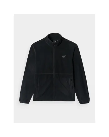 Hanorac sport dama  fleece, guler inalt, negru