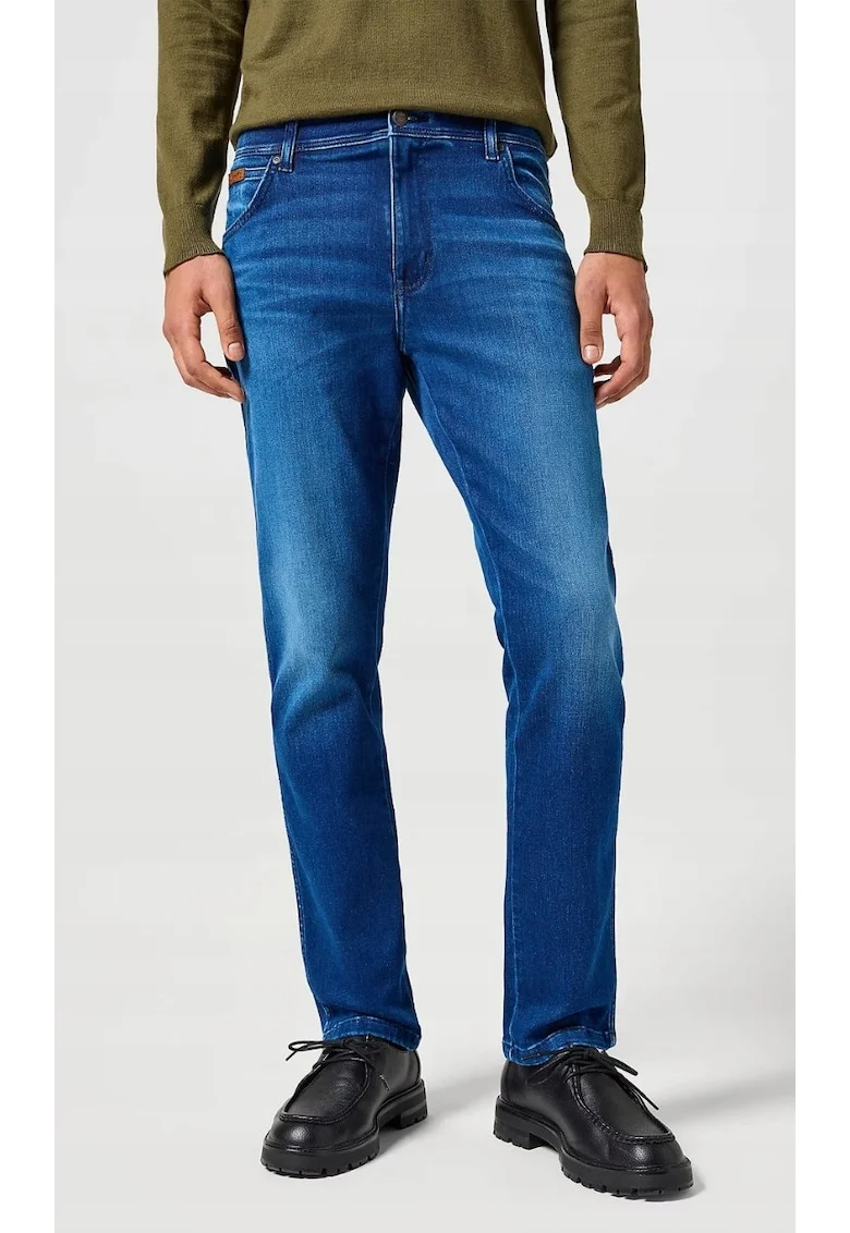 Blugi barbatesti  Texas Slim, albastru inchis, elastici, din bumbac