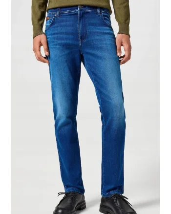 Blugi barbatesti  Texas Slim, albastru inchis, elastici, din bumbac