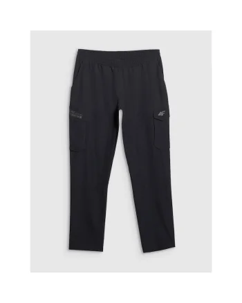 Pantaloni Antrenament Barbati,  Uscare Rapida, Negru Intens, Buzunare Cargo, Negru