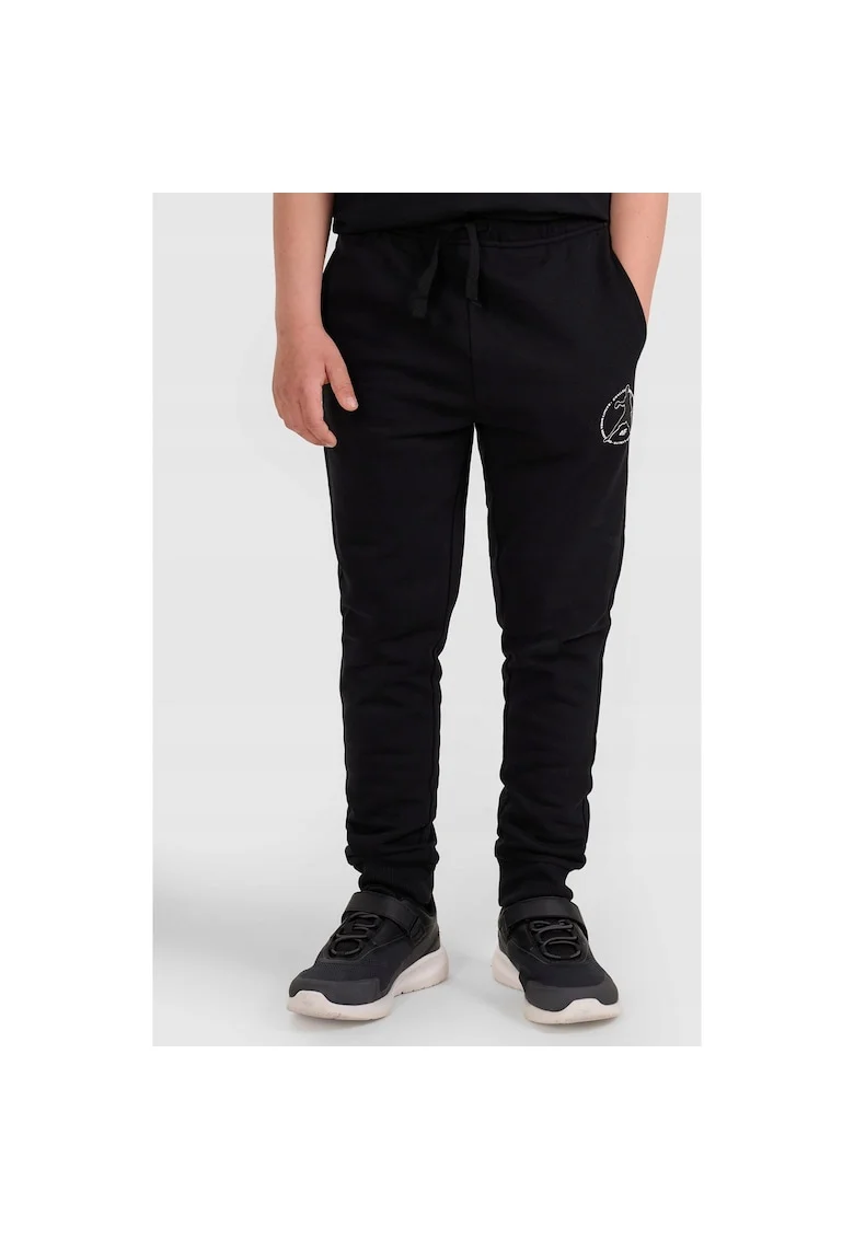 Pantaloni sport baieti,  din bumbac/poliester, negri