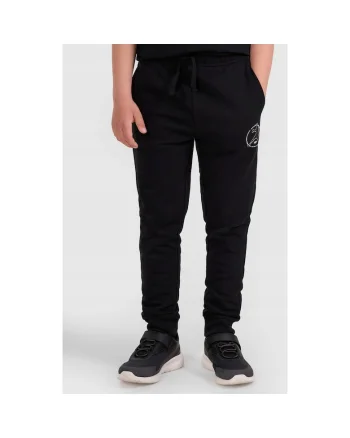 Pantaloni sport baieti,  din bumbac/poliester, negri