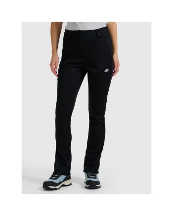 Pantaloni sport dama  softshell cu membrana 8000, negru, poliester