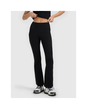 Pantaloni sport dama,  colanti de antrenament, negru, bumbac