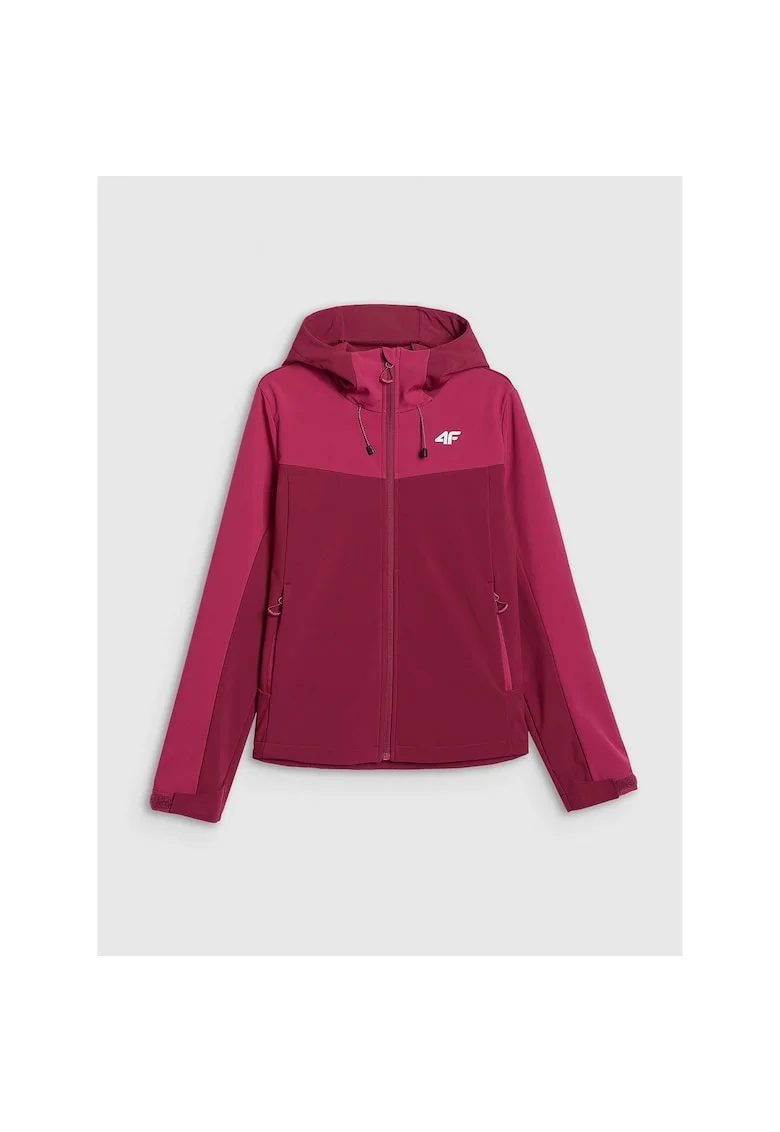Geaca softshell  dama, rezistenta la vant, rosu, poliester