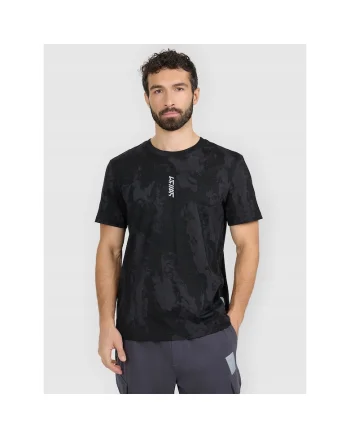 Tricou barbati,  bumbac superior, negru, elemente reflectorizante