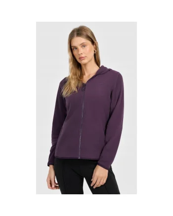 Hanorac sport  cu gluga, violet, material fleece