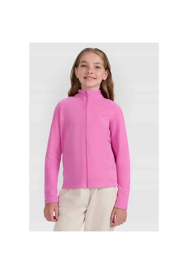 Hanorac copii  guler slim, roz, poliester, tehnologie 4FWarm