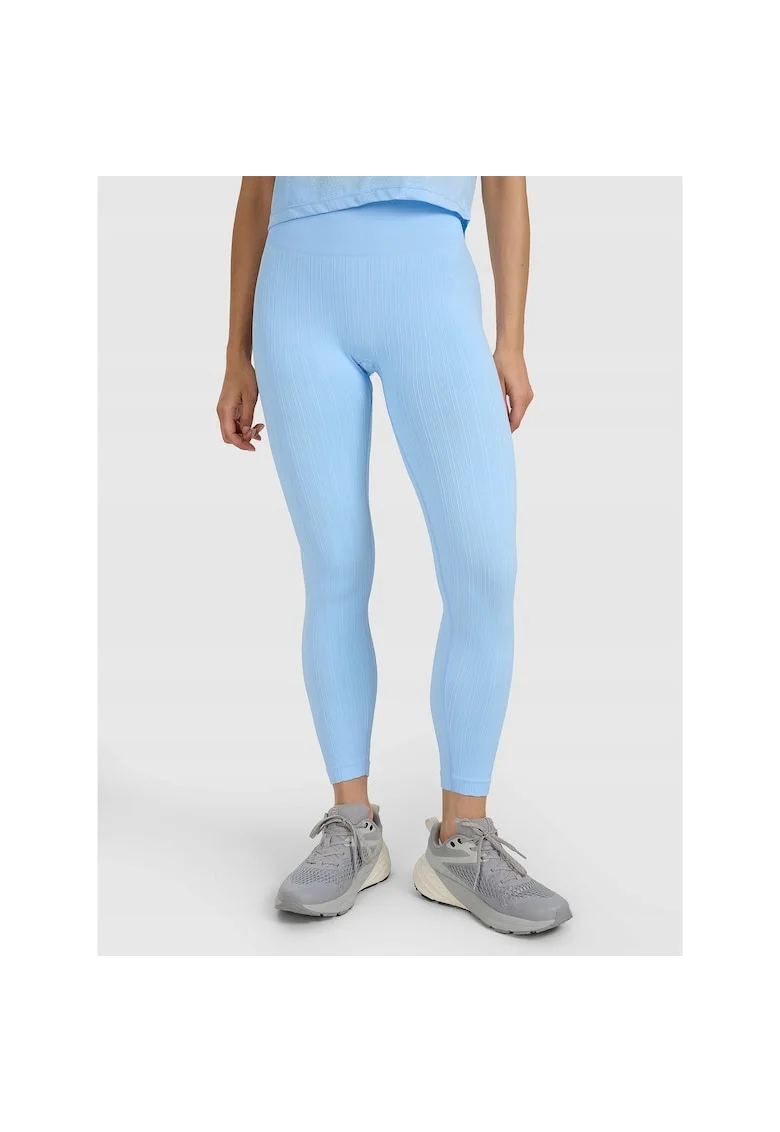 Colanti de antrenament  albastri, talie inalta, efect push-up, fara cusaturi, pentru femei,