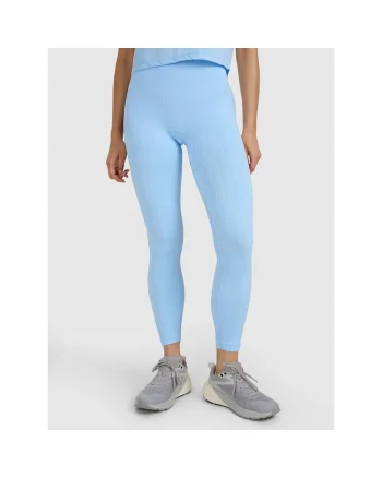Colanti de antrenament  albastri, talie inalta, efect push-up, fara cusaturi, pentru femei,