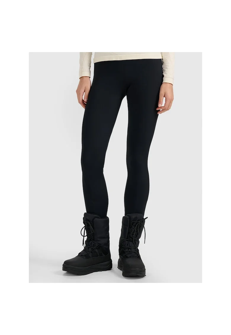 Pantaloni sport dama  colanti de antrenament, negru, poliester