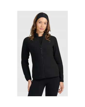 Bluza sport dama,  fleece, slim, negru