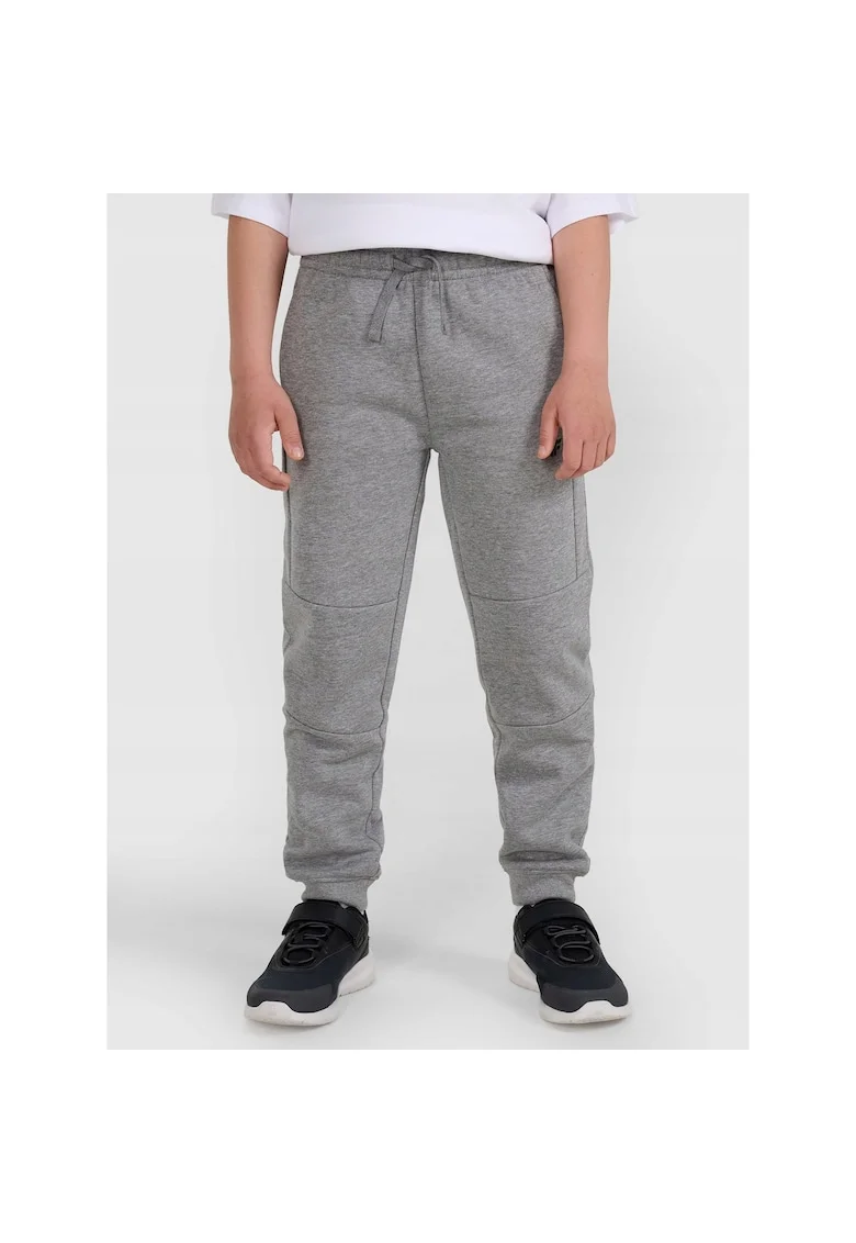 Pantaloni sport copii,  jogger, gri, bumbac-poliester