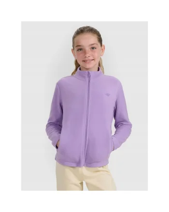 Hanorac copii,  polar slim, guler inalt, violet, poliester, Violet