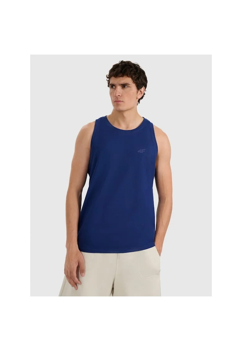 Maiou  barbati, bleumarin, 100% bumbac, croiala regular, spate tip boxer