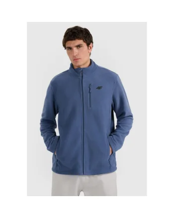 Hanorac sport barbati  regular, guler inalt, bleumarin, 4FWarm