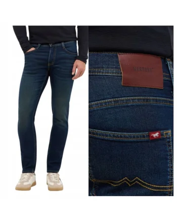Blugi slim fit cu talie joasa si fermoar Oregon