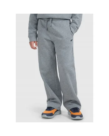 Pantaloni de trening  pentru baieti, gri, bumbac si poliester