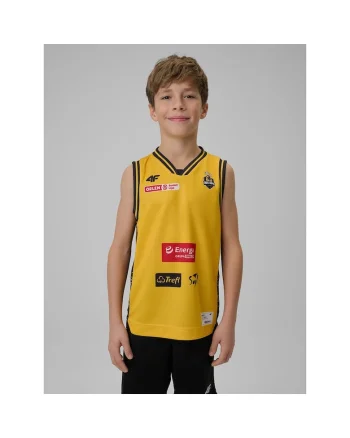 Maiou sport copii,  poliester, galben/negru