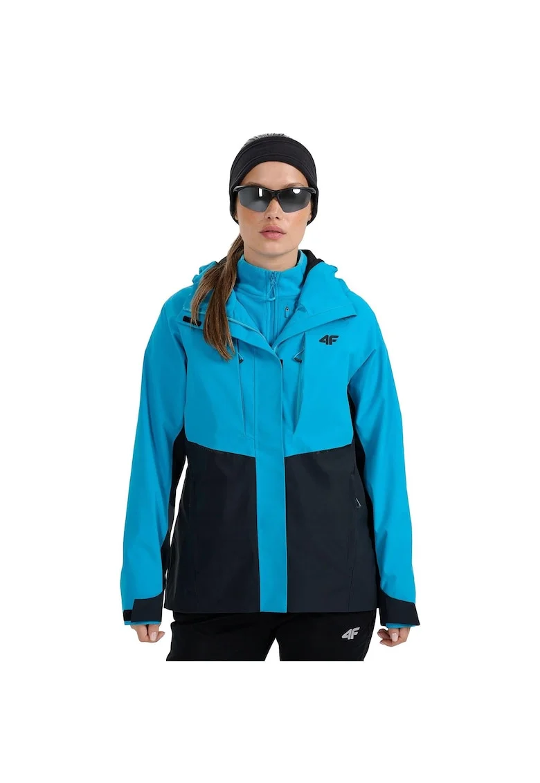 Jacheta trekking  NeoDry 10000/8000, albastra, rezistenta la apa, cu gluga integrata,