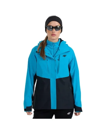 Jacheta trekking  NeoDry 10000/8000, albastra, rezistenta la apa, cu gluga integrata,
