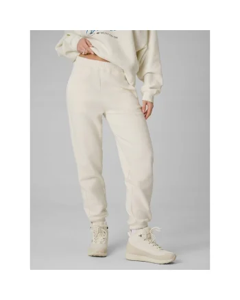 Pantaloni sport dama,  jogger, bej, bumbac