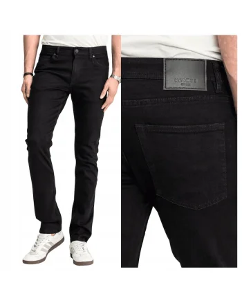 Blugi Barbati,  Felix, Slim Fit, Talie Medie, 98% Bumbac, 2% Elastan, Fermoar, Lungi, 5 Buzunare, Albastru, Negru