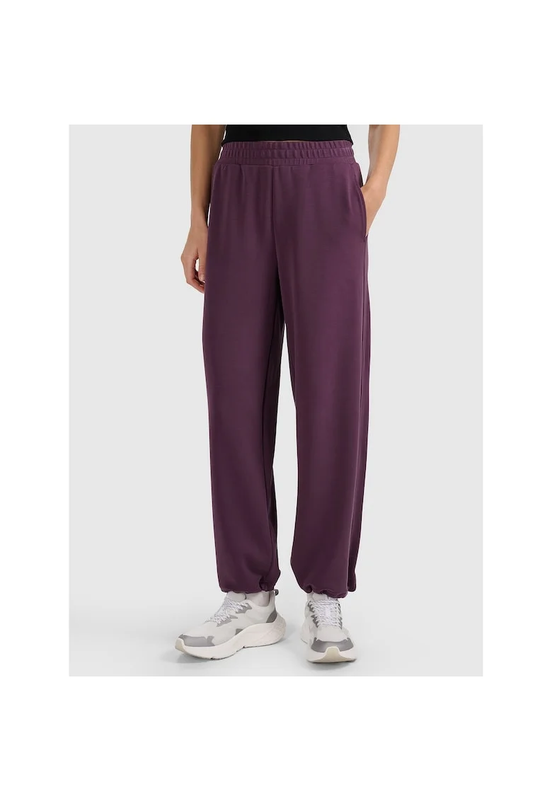 Pantaloni sport dama  mov, poliester