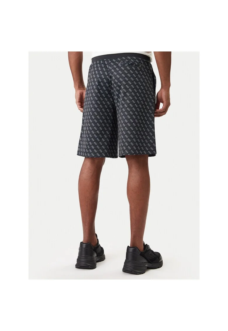 Pantaloni sport barbati,  negru, 57% poliester, 43% bumbac,