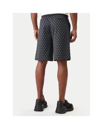 Pantaloni sport barbati,  negru, 57% poliester, 43% bumbac,