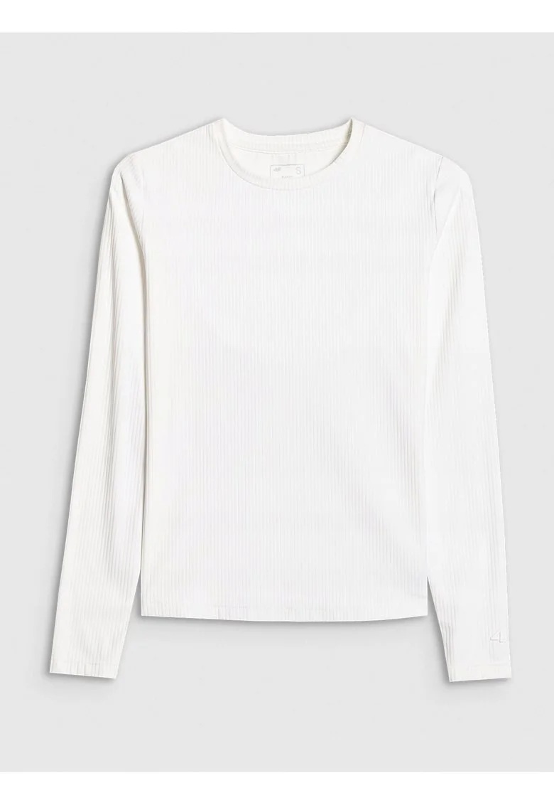 Bluza dama,  maneca lunga, alb, poliester,