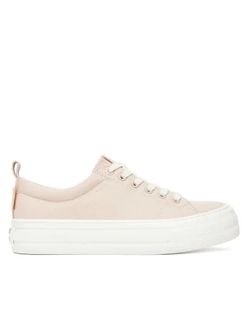 Pantofi sport dama,  adidasi bej, tesatura