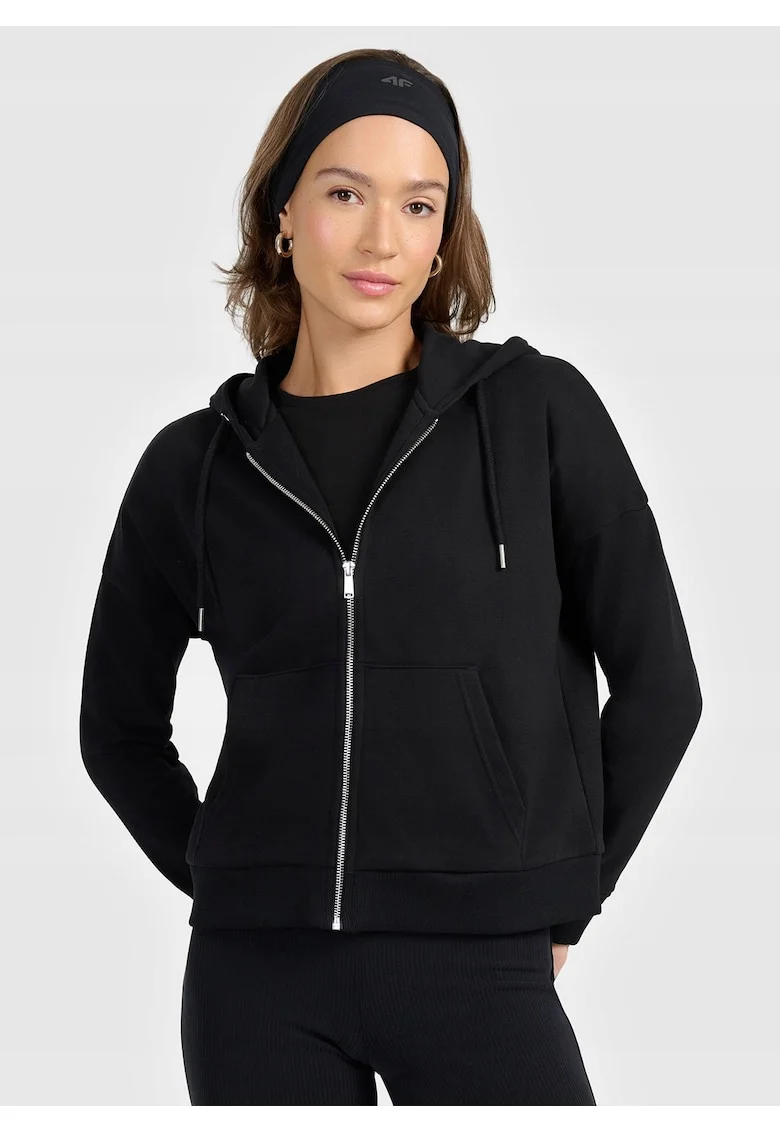 Hanorac dama  negru, bumbac, Negru