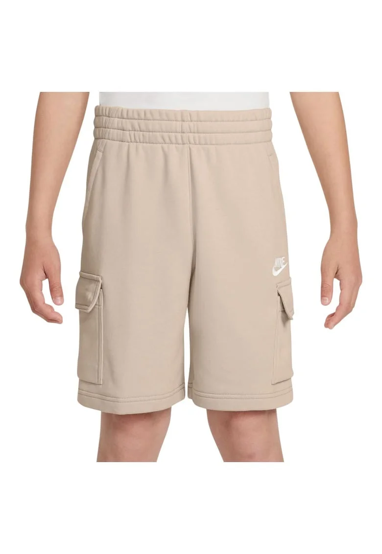 Pantaloni scurti cargo  talie elastica, buzunare, bumbac/poliester