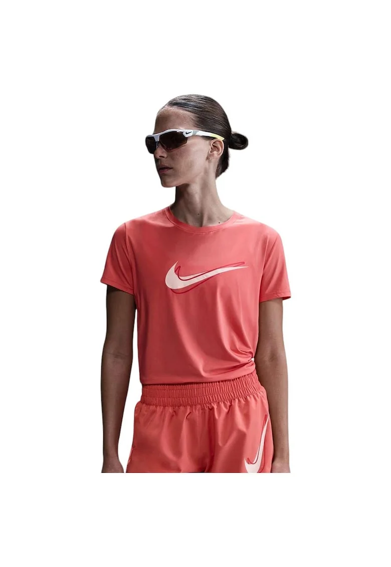 Tricou sport  One Swoosh, material usor, roz, poliester
