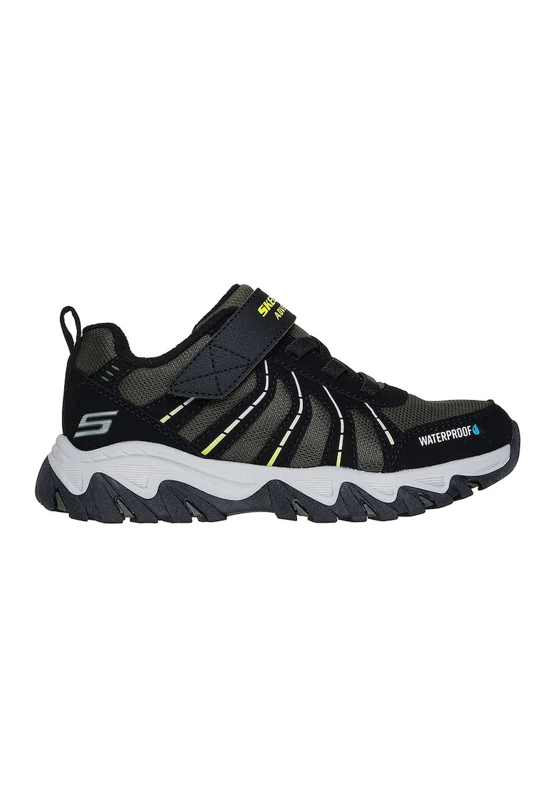 Pantofi sport cu velcro Adventure Waterproof, Negru/Galben