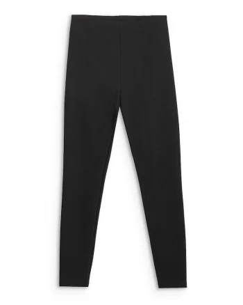 Colanti sport dama,  slim fit, talie inalta, negru, bumbac