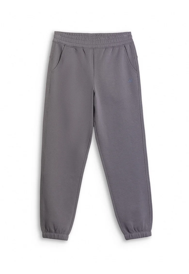 Pantaloni sport dama,  jogger, confortabil, gri, tricot izolat
