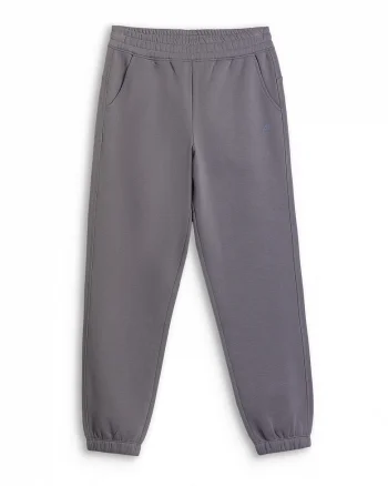 Pantaloni sport dama,  jogger, confortabil, gri, tricot izolat