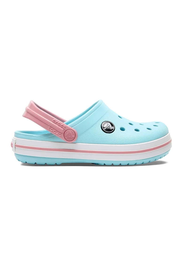 Saboti slingback flatform Crockband, Albastru pastel/Roz